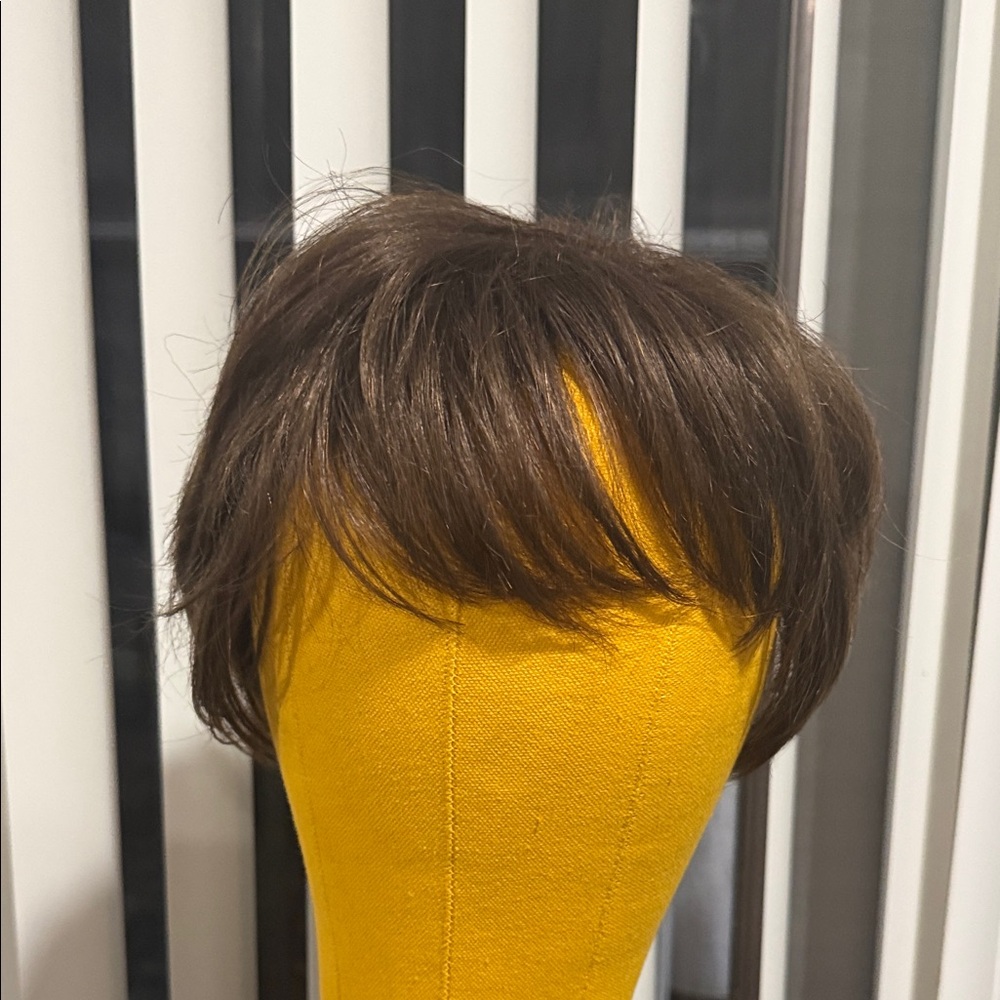 Short Layered Brown Wig with Soft Fringe